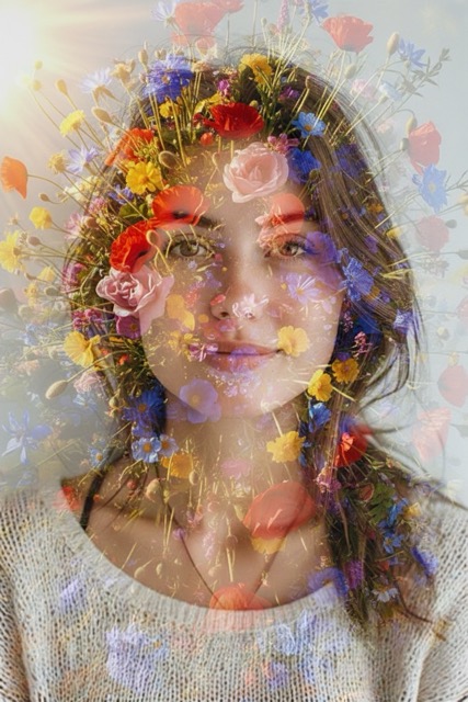 Vibrant Double Exposure Portrait